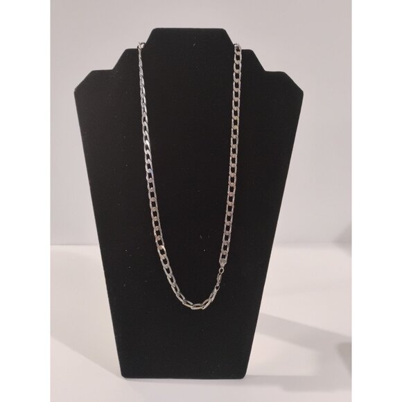 Sterling Silver 925 Flat Chain Necklace 24” ( 1.6mm) -3.33 gr - Picture 2 of 16